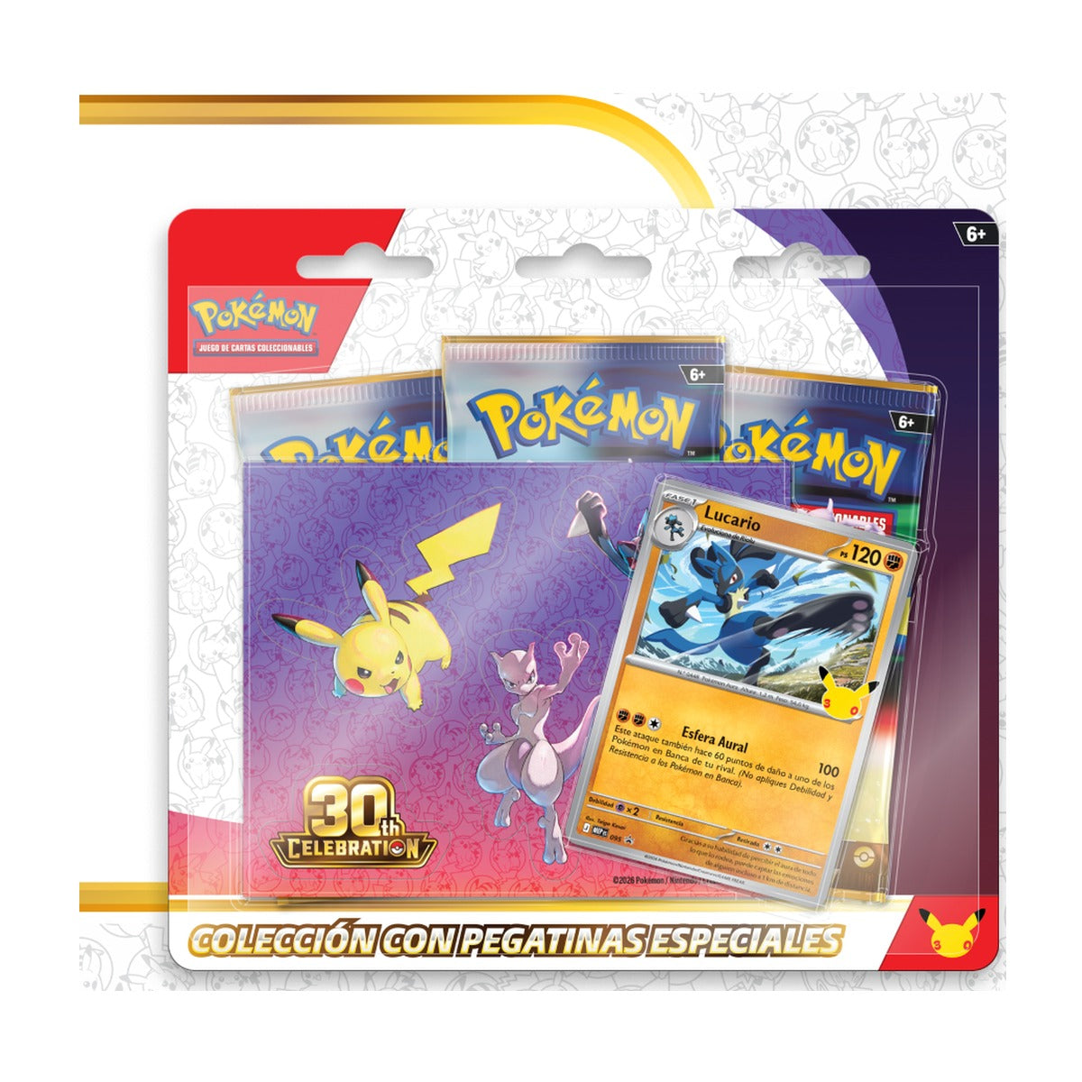 Colección con Pegatinas Especiales Lucario, precintada de fábrica